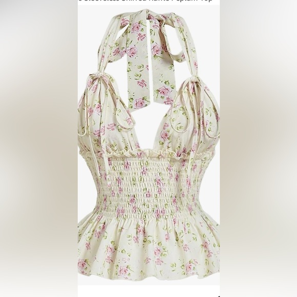 Tops - Floral Halter Top